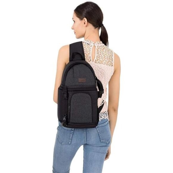 Camera Sling Bag,DSLR/SLR/Mirrorless CameraCase Shockproof Photography Backpack - Picture 6 of 7